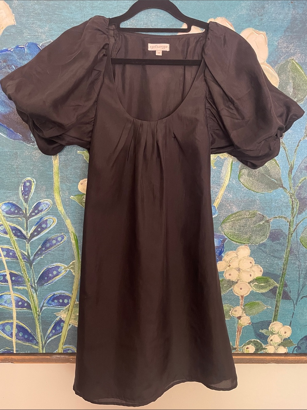 Splurge Silk Luxury Black Mini Dress Size XS